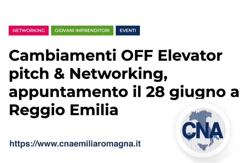 Partecipazione a Cambiamenti OFF Elevator pitch & Networking